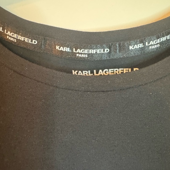 Karl Lagerfeld Black & White Graphic T-Shirt | Size Small - Picture 6 of 8